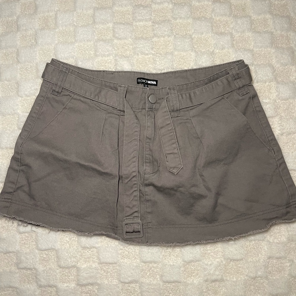 Dark Grey Mini Skirt